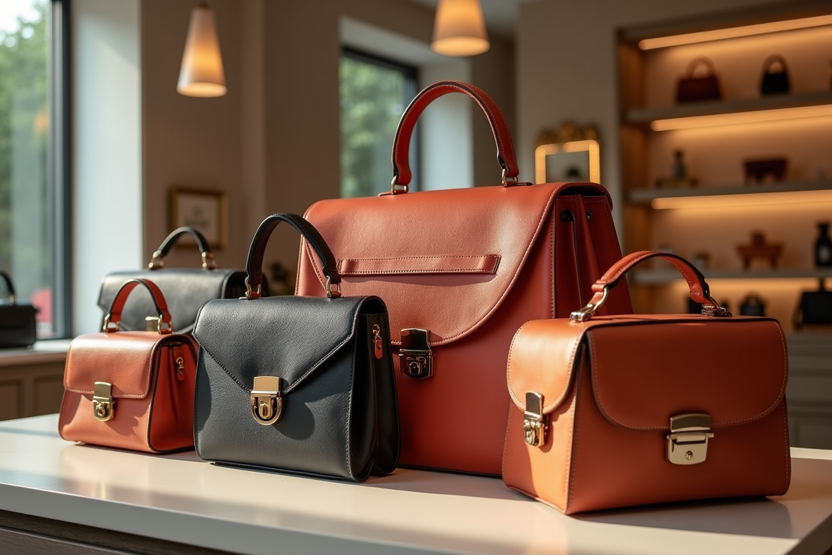 Sacs sécurisés avec fermetures renforcées en boutique lumineuse
