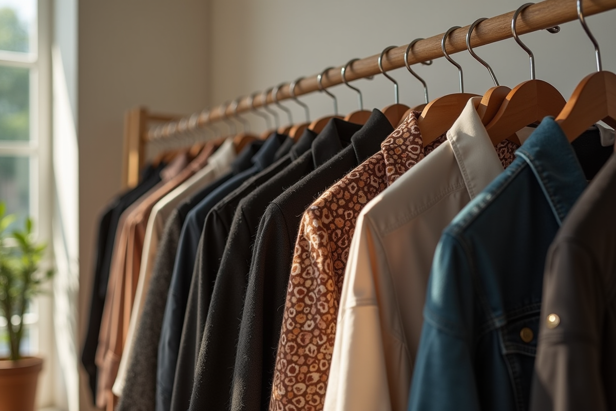 Vêtements en édition limitée dans une boutique minimaliste